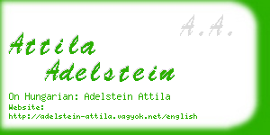 attila adelstein business card